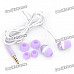 Genuine Kanen E20 Noise Isolation In-Ear Earphone - Purple + White (3.5mm Jack / 120cm Cable)