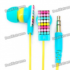 Genuine Kanen E10 Noise Isolation In-Ear Earphone - Blue + Yellow (3.5mm Jack / 120cm Cable)