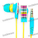 Genuine Kanen E10 Noise Isolation In-Ear Earphone - Blue + Yellow (3.5mm Jack / 120cm Cable)