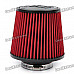 Universal Super Power Flow Stainless Steel Air Filter for Car - Red + Black