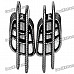 Shark Gills Style Carbon Fiber Air Outlet Car Decorative Sticker - Black (Pair / Size S)