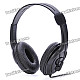 USB Connector Headset Headphone w/ Microphone / Volume Control - Black (180cm-Cable)