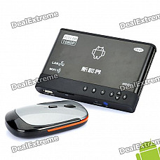 H18 1080P Android 2.2 Media Player w/ RJ45 / HDMI / 2 x USB / AV / SD - Black (256MB/2GB)