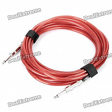 Instrument Guitar Bass Cable Cord - Transparent Red (6m-Length)