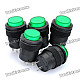 R16-503 16mm Self-Locking Push Button Switch w/ Indicator - Green + Black (220V / 5-Piece Pack)