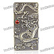 Cool Dragon Pattern Butane Lighter with White 1-LED Light & Money Detector - Bronze (1 x AC3)