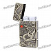 Cool Dragon Pattern Butane Lighter with White 1-LED Light & Money Detector - Bronze (1 x AC3)