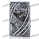 Cool Dragon Pattern Butane Lighter with White 1-LED Light & Money Detector - Silver Grey (1 x AC3)