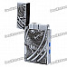 Cool Dragon Pattern Butane Lighter with White 1-LED Light & Money Detector - Silver Grey (1 x AC3)