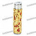 Dragon and Phoenix Pattern Butane Lighter with Red / Blue / Green Flashing Light - Gold (1 x AG3)