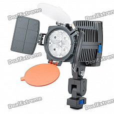 12W 6500K 600-Lumen 4-LED White Light Video Lamp w/ Filters - Black (1 x Sony NP-F550)