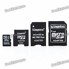 Genuine Kingston TF / Micro SD Memory Card w/ SD / MS PRO Duo / Mini SD Adapter - 32GB (Class4)