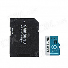 Genuine Samsung CLASS 6 Micro SD/TF Card with SD Card Adapter - Black (16GB)