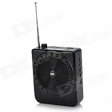 Multi-Function Megaphone Voice Amplifier w/ DC / USB 2.0 / 3.5mm Audio / TF - Black