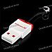 TRANSCEND USB Micro SD / TF Card Reader w/ Cell Phone Strap - White (Max.64GB)