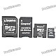 Genuine Kingston TF / Micro SD Memory Card w/ SD / MS PRO Duo / Mini SD Adapter (Class 4 / 4GB)