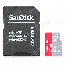 Genuine SanDisk TF / MicroSDHC Memory Card with SD Adapter (8GB / Class10 200X)