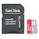 Genuine SanDisk TF / MicroSDHC Memory Card with SD Adapter (8GB / Class10 200X)