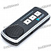 Portable Rechargeable Bluetooth V3.0+EDR Cell Phone Handsfree Speaker Car Kit - Black