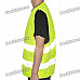 Construction Reflective Vest Safety Clothing W/ 9-LED Red Light - Yellow (Size XXL / 2 x CR2032)