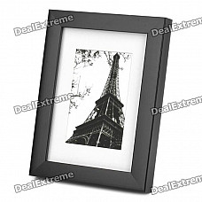 Stylish Wooden Dual Layer Photo Frame for 7" / 5" Photo - Black