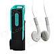Multi-Function Rechargeable MP3 Player with TF / FM / Earphone - Blue + Black