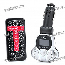 1.0" LCD Car MP3 Player with Remote Control with USB / SD / TF / FM (1 x CR1220)