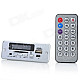 1.0" LED MP3 Player Module w/ FM/Remote Controller/USB/Mini USB/SD Slot - Silver (5V)