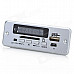 1.0" LED MP3 Player Module w/ FM/Remote Controller/USB/Mini USB/SD Slot - Silver (5V)