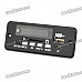 1.0" LED Car MP3 Player Module w/ FM/ USB/Mini USB/SD/Remote Controller - Black (12V)