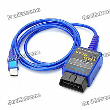 Mini ELM327 USB V1.5 OBDII Car Detection Diagnostic Scan Tool - Blue