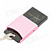 KINGMAX Aluminum TF Card Reader - Pink