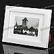 Stylish Wooden Dual Layer Photo Frame for 7" / 5" Photo - White