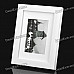 Stylish Wooden Dual Layer Photo Frame for 7" / 5" Photo - White