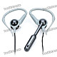 Earhook Style Stereo In-Ear Earphones - Grey + Black (Dual 3.5mm Jack / 1.8M)