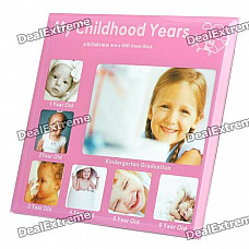 Childhood Memories My Childhood Years Photo Frame - 1~6 Years Old (Deep Pink)