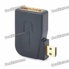 Micro HDMI Male to HDMI Female Right Angle Adapter