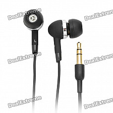 Stereo In-Ear Earphone - Black (3.5mm-Plug / 118cm-Cable)