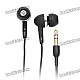 Stereo In-Ear Earphone - Black (3.5mm-Plug / 118cm-Cable)