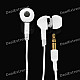 Stereo In-Ear Earphone - White (3.5mm-Plug / 118cm-Cable)