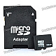 8GB Micro SD/TF Card with SD Card Adapter - Black (Class 6)