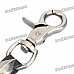 Vintage Boy Scout Logo Style Clip Keychain - Silver Grey + Black