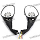 Motorcycle Rearview Mirror MP3 Player Speaker with FM / SD Slot - Pair (DC 12V)