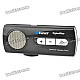 Rechargeable 2.4GHz Bluetooth V3.0 Handsfree Car Kit - Black