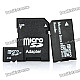 Micro SD/TF Card with SD Card and MS Card Adapter - Black (4GB)