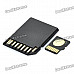 Micro SD/TF Card with SD Card Adapter - Black (16GB / Class 6)