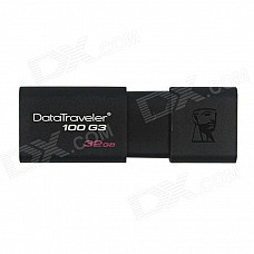 Genuine Kingston DataTraveler 100 G3 USB 3.0 Flash Drive - Black (32GB)