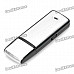 USB 2.0 Rechargeable Flash Drive Voice Recorder - Silver (4GB)