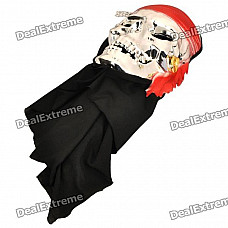 Pirate Skull Style Mask - Silver + Red