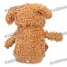 Cute Talking Mimicry Stuffed Dog Pet - Brown (3 x AAA)